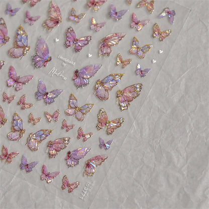 Kawaii Butterfly Nail Stickers for Stunning Manicure Decor - Smarsty