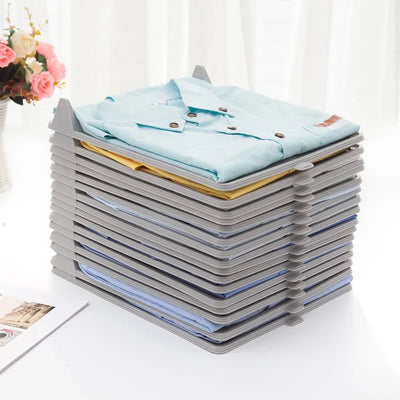 20PCS Shirt Storage Board Stackable T-shirt Organizer Folding Clothes Board Multifunctional Portable Clothes Storage with Handle by Smarsty