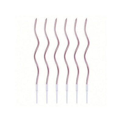 6/12/48pcs/1case Birthday Candles Spiral Cake Candles  Long Thin Cake Candles For Wedding Party And Cake Decoration - Smarsty