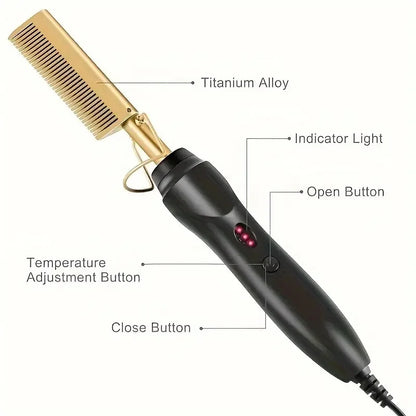 Multi Functional Electric Hair Comb Straightener for Easy Styling - Smarsty