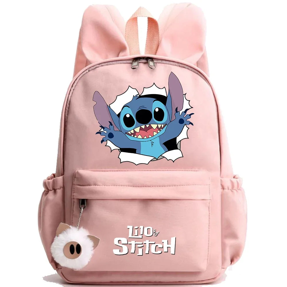 HOT Disney Lilo Stitch Backpack for Girl Boy Student Teenager Children Rucksack Women Casual School Bags Kids Birthday Gift Toy - Smarsty