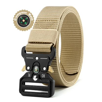 Men's Multi Function Tactical Canvas Belt with Compass - Smarsty