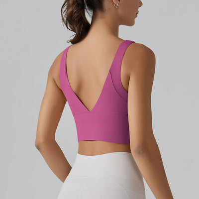 Yoga Bra Underwear Women Summer Shockproof Bra Beautiful Back Sports Running External Wear Training Fitness Yoga Tank Top Bra - Smarsty