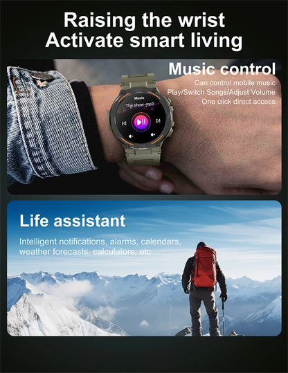 Military Smartwatch for Men with Health Monitoring Features - Smarsty