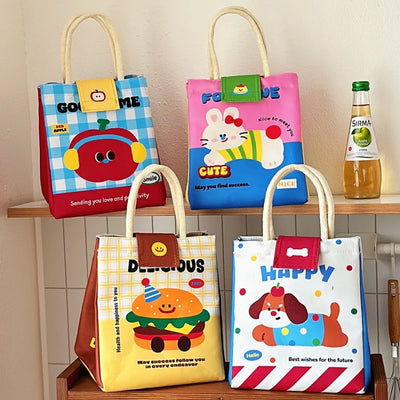 Cute Insulated Bento Bag Large Capacity Office Tote - Smarsty