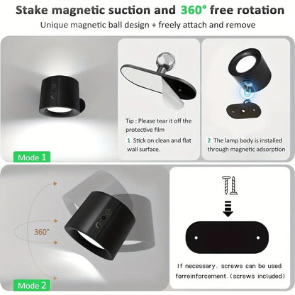 Modern Magnetic LED Wall Lamp with Remote Control - Smarsty