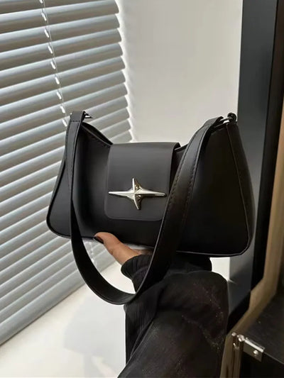 Y2K Small PU Leather Shoulder Bag For Women Daily Use - Smarsty