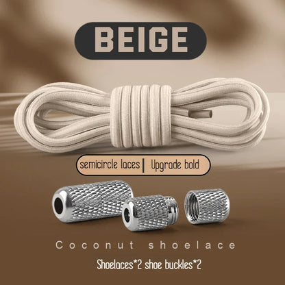 New Elastic Laces Sneakers Tennis Round Shoe laces Without ties Kids Adult No Tie Shoelace Rubber Bands Shoe Accessories - Smarsty