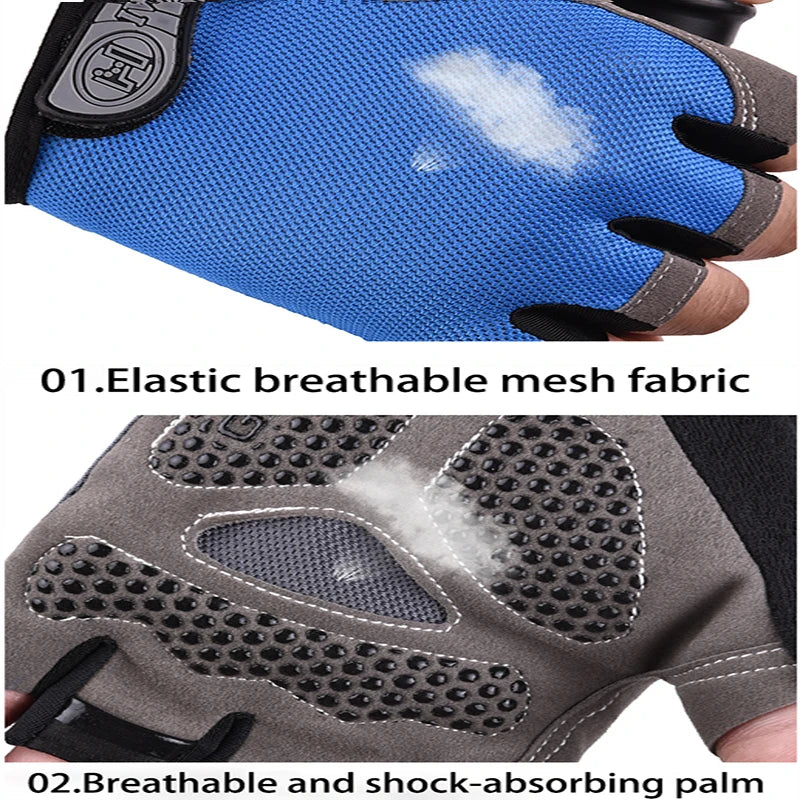 Breathable Anti Slip Half Finger Cycling Gloves for Men and Women - Smarsty
