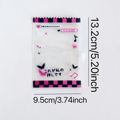 INS Transparent Candy Bag Badge Holder Korean Photocard Holder Display Bag Pendant Idol Photo Card Protective Cover Card Holder