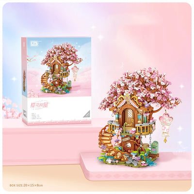 Street View Series Building blocks Izakaya Shaved Ice Shop Takoyaki Shop Coffee shop Panda Tea House model children's gift by Smarsty