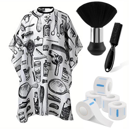 Professional Barber Tools Hair Cutting Set with Cape and Brush - Smarsty