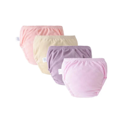 4PCS Baby Waterproof Diapers Pee Shorts Underwears Reusable Soft Ecological Cotton Toddler Potty Training Pants For Boys Girls by Smarsty