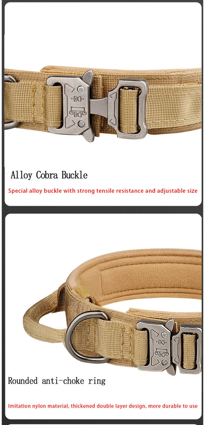 Tactical Nylon Dog Collar with Metal Buckle - Smarsty