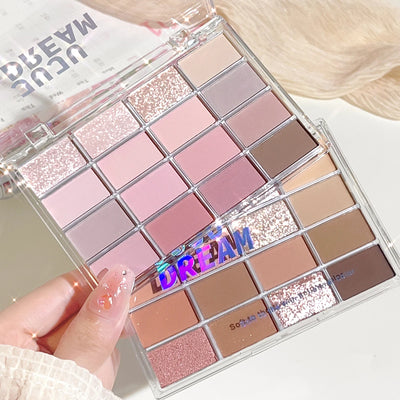 16-Color Pearlescent Matte Eyeshadow Palette for Daily Makeup - Smarsty
