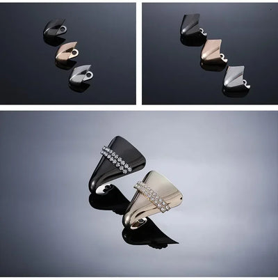 Women High Heel Metal Toe Cap Wear and Tear Concealer Anti-kicking Leather Shoes Point Protector Flat Shoe Tips Cap Accessorices - Smarsty