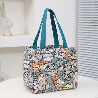 Insulated Cartoon Print Lunch Bag Large Capacity Everyday - Smarsty