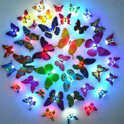 3D LED Butterfly Wall Stickers for Creative Decor - Smarsty