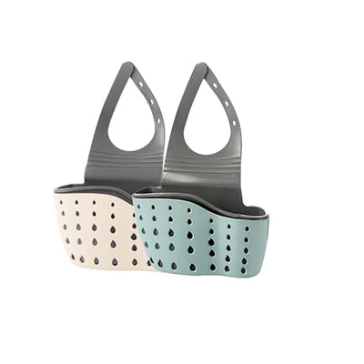 Home Storage Drain Basket Kitchen Sink Holder Adjustable Soap Sponge Shlf Hanging Drain Basket Bag Kitchen Accessories by Smarsty