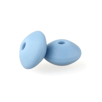Silicone Beads 12mm Lentil Focal Beads Non Toxic Diy Set - Smarsty