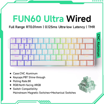 Mechanical Keyboard 60 Percent With Magnetic Switch ARGB - Smarsty