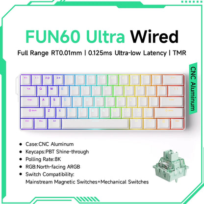 Mechanical Keyboard 60 Percent With Magnetic Switch ARGB