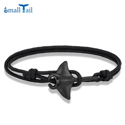 Adjustable Ocean Animals Manta Ray Paracord Bracelet - Smarsty