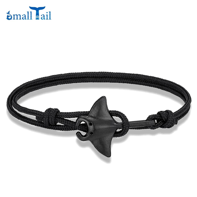 Adjustable Ocean Animals Manta Ray Paracord Bracelet - Smarsty