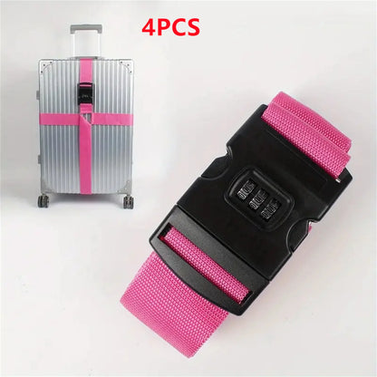 Luggage Strap Anti-theft Luggage Buckle  Password Adjustable Bundling Packing Baggage Belt Suitcase Trunk Belts Bag Accessories