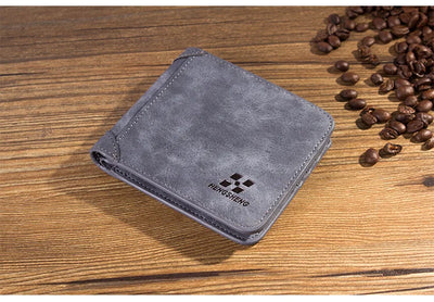Men's Wallet Leather Billfold Slim Hipster Cowhide Credit Card/ID Holders Inserts Coin Purses Luxury Business Foldable Wallet - Smarsty
