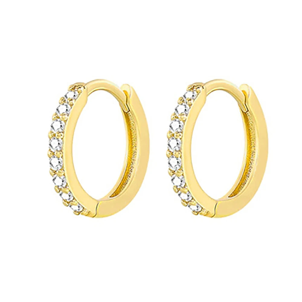 ZAKOL Gold CZ Hoop Earrings for Women Stylish Fashion Jewelry - Smarsty