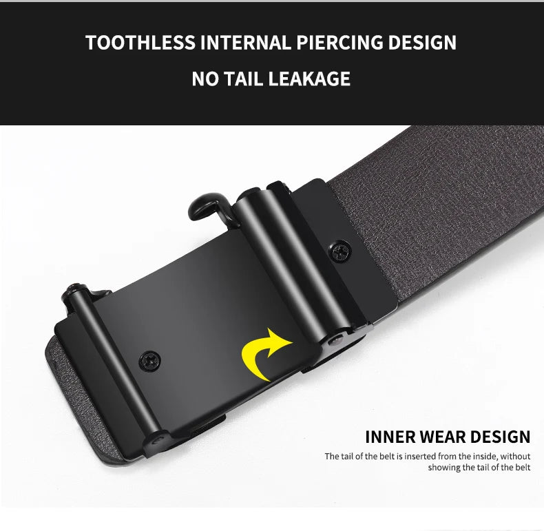 Luxury Genuine Leather Belt for Men with Automatic Buckle - Smarsty