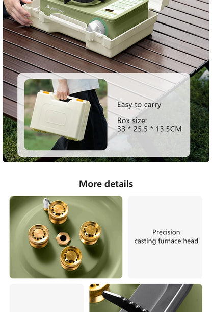 BISINNA Camping Gas Stove 5800W High Firepower Outdoor Portable Cassette Burner for Picnic Hiking Trekking