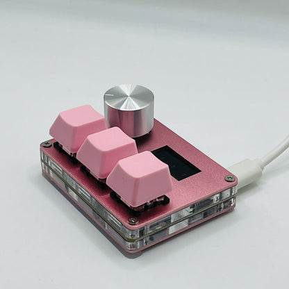 Magnetic Pink Rapid Trigger Hall Switch Keyboard With Knob