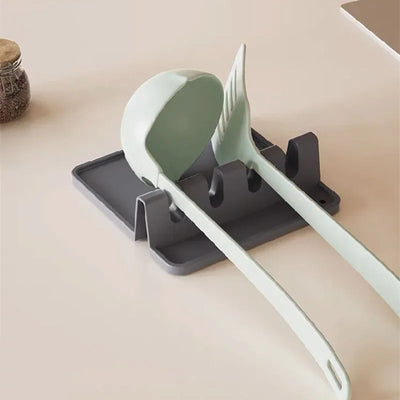 Silicone Tableware Drying Kitchen Utensil Rack Rest Holders Fork Spatula Multifunctional Shelf Organizer Non-Slip Storage Pad by Smarsty