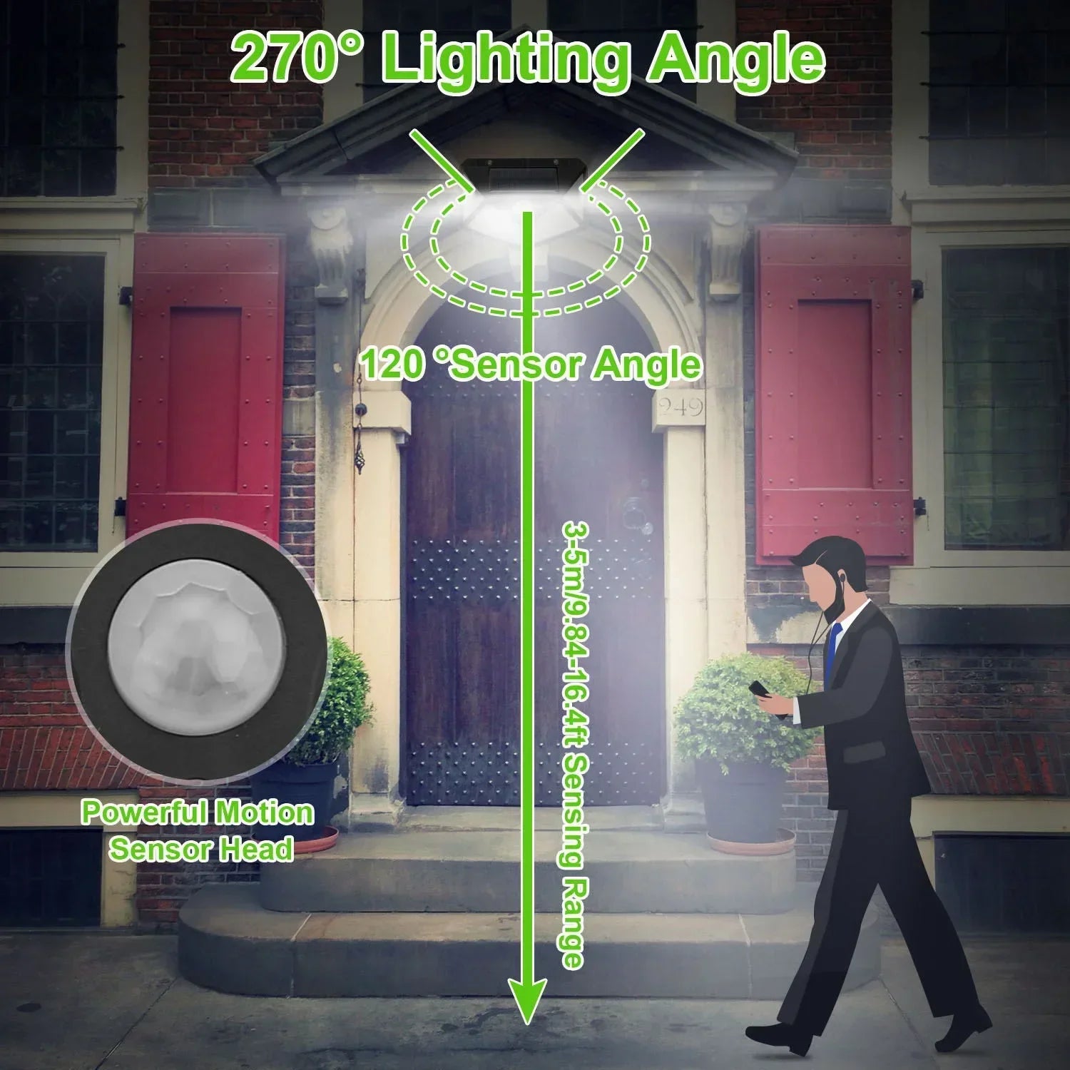 Multifunctional Solar LED Garden Light with Motion Sensor - Smarsty