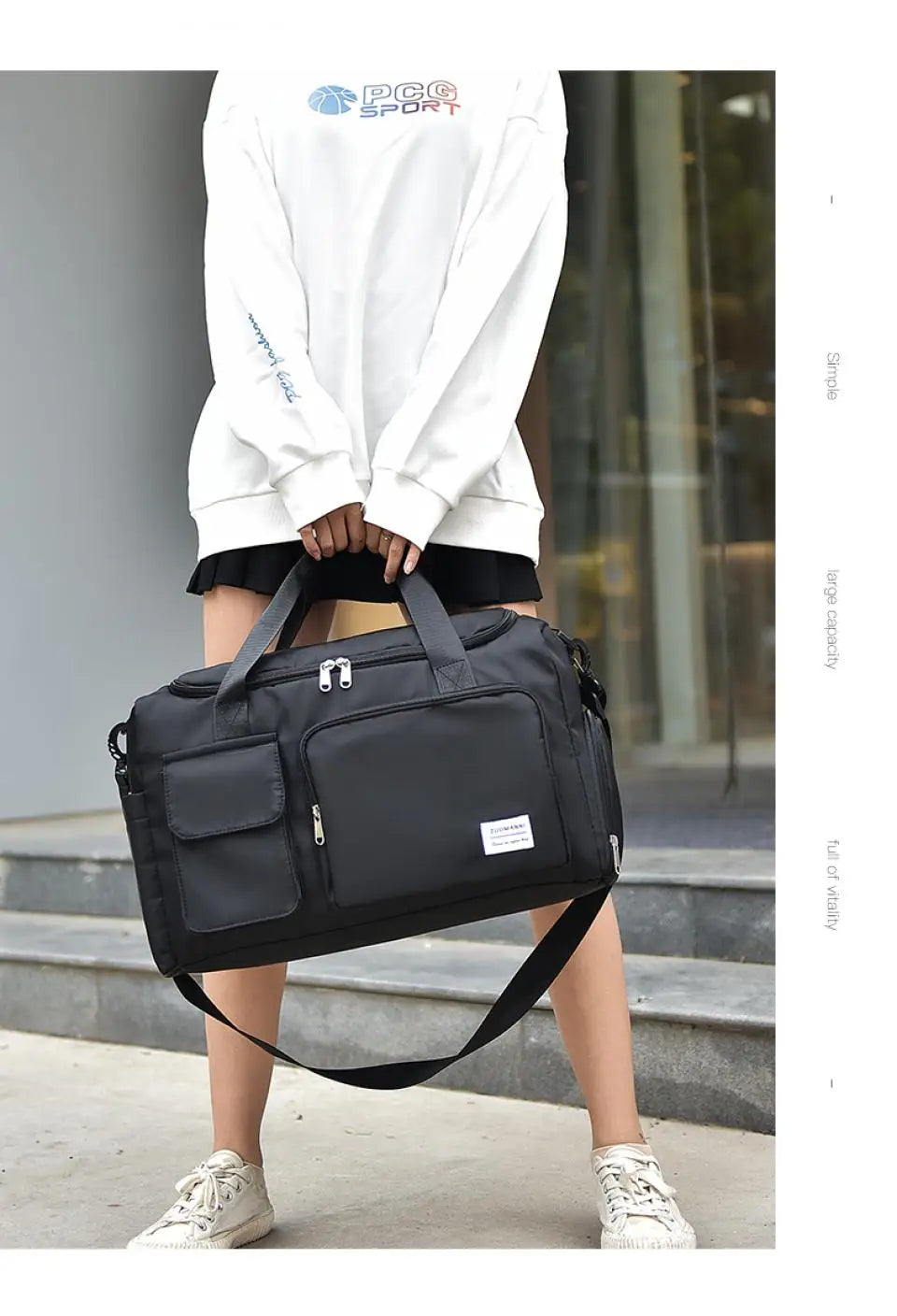 Unixinu Carry On Weekender Duffle Bag With Shoe Compartment - Smarsty