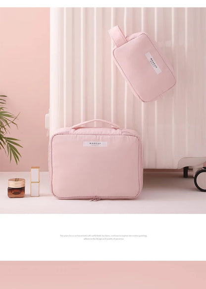 Ladies Portable Cosmetic Bag Large Capacity Travel Organizer - Smarsty