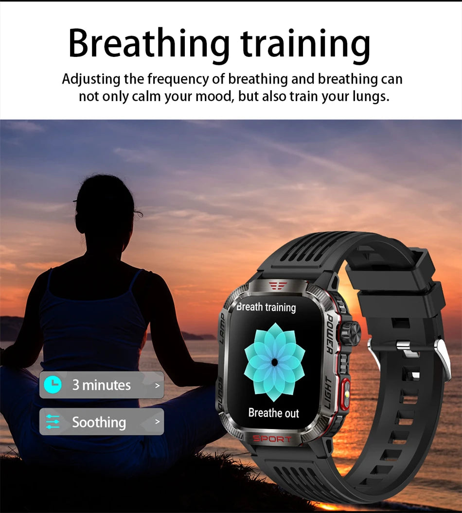 Waterproof Military GPS Smart Watch With Bluetooth Call - Smarsty
