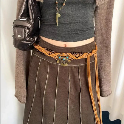 Bohemian Butterfly Tassel Waist Chain Adjustable Belt - Smarsty