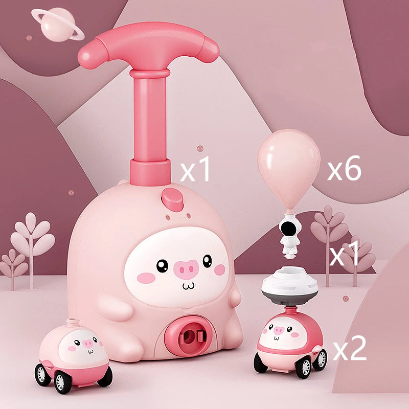 Kids Rocket Balloon Launcher Toys Educational Inertial Air Power Balloon Car Tower Science Toys for Boys Girls Christmas Gift
