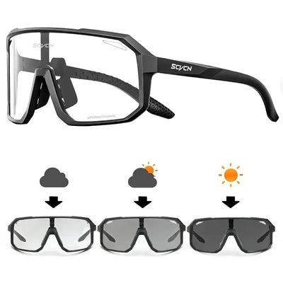 Cycling Glasses Photochromic Sunglasses Men Women Mountain Bike Road Eyewear New Bicycle Riding Outdoor Sports Hiking Goggles - Smarsty