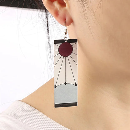Anime Demon Slayer Acrylic Drop Earrings for Unique Style - Smarsty