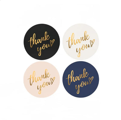50-500pcs 1inch Blue Thank You Stickers For Envelope Sealing Labels Stationery Supplies Handmade Wedding Gift Decoration Sticker - Smarsty