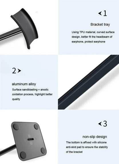 Detachable Headphone Holder for Safe Storage and Display - Smarsty