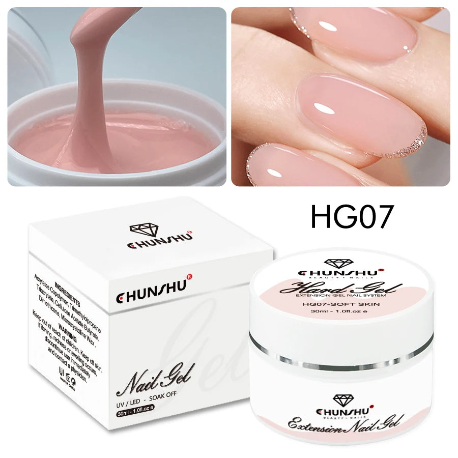 Milky White Builder Gel For Nail Extensions 30ML Self Leveling Formula - Smarsty