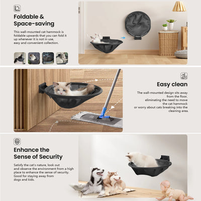Wall Mounted Cat Hammock Bed with Breathable Design - Smarsty