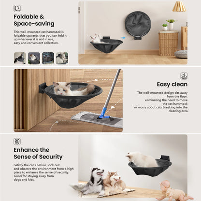 Wall Mounted Cat Hammock Bed with Breathable Design - Smarsty