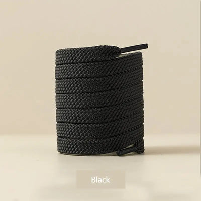 1Pair Fabric Flat Shoe laces Classic Shoelaces for Sneakers White Black Shoelace Quality Laces Shoes 100/120/140/160CM Strings - Smarsty