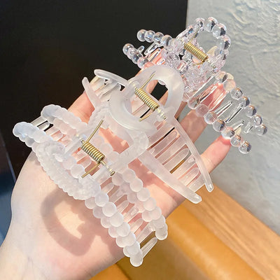 3pcs Large Clear Hair Claw Clips Secure For All Hair - Smarsty